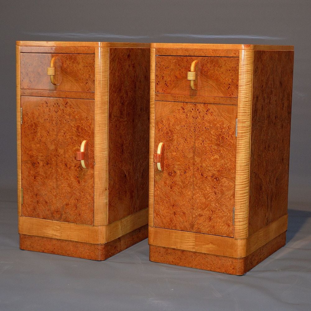 H&L Epstein Art Deco bedside cabinets