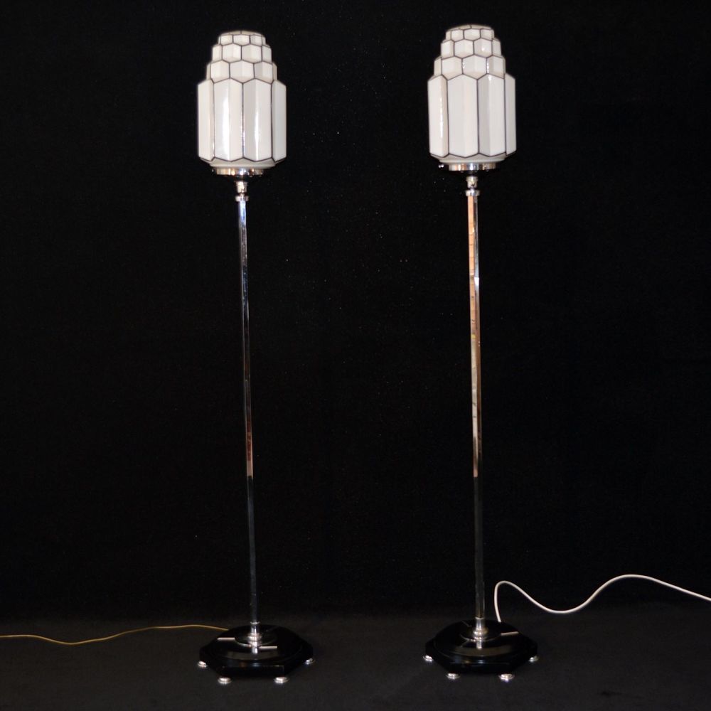 Stunning pair of Art Deco Standard Lamps