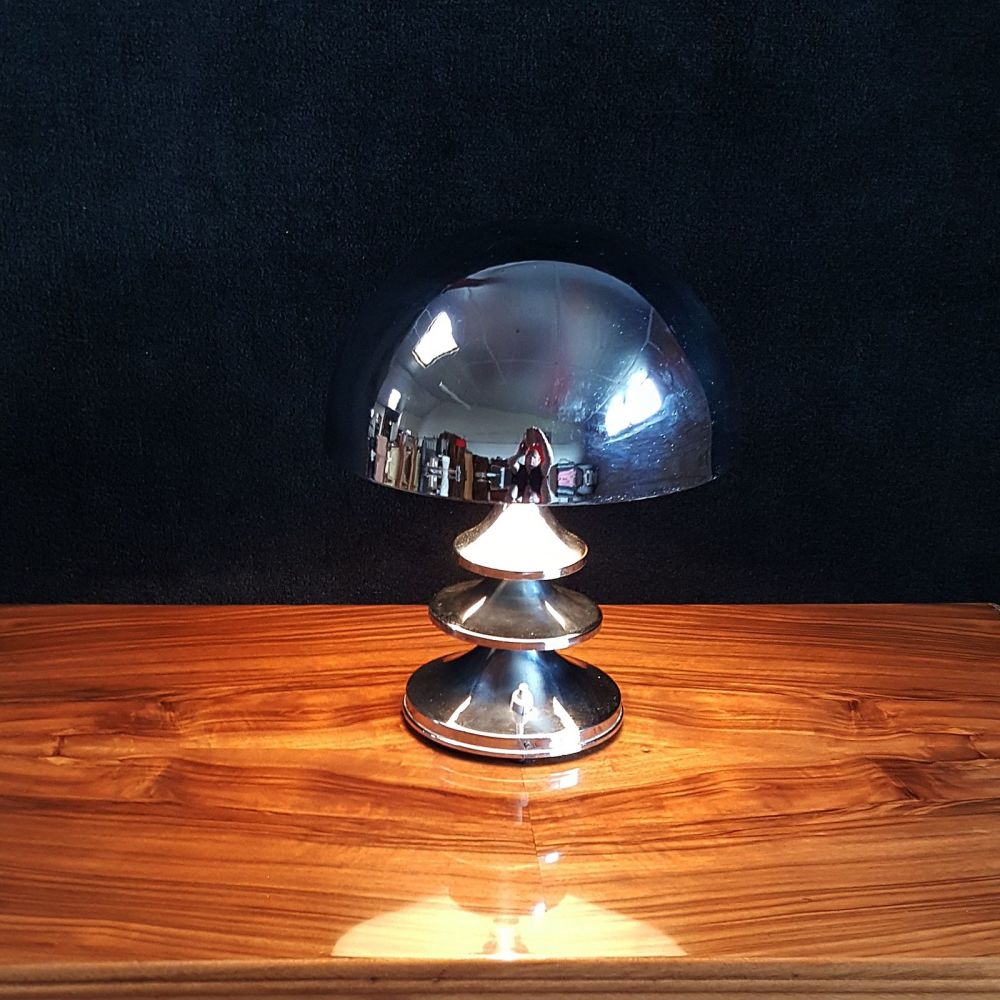 Art Deco chrome 'mushroom' lamp