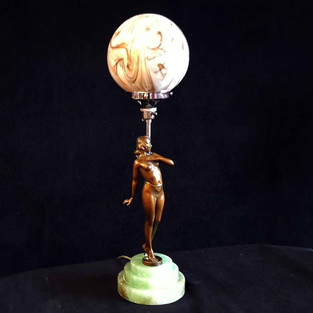 Fine Art Deco lady lamp