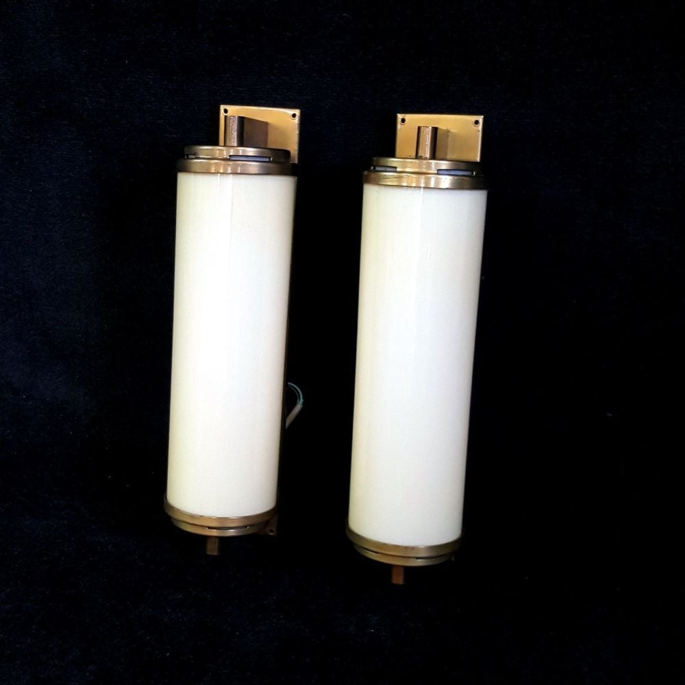 Large pair of Art Deco wall lights