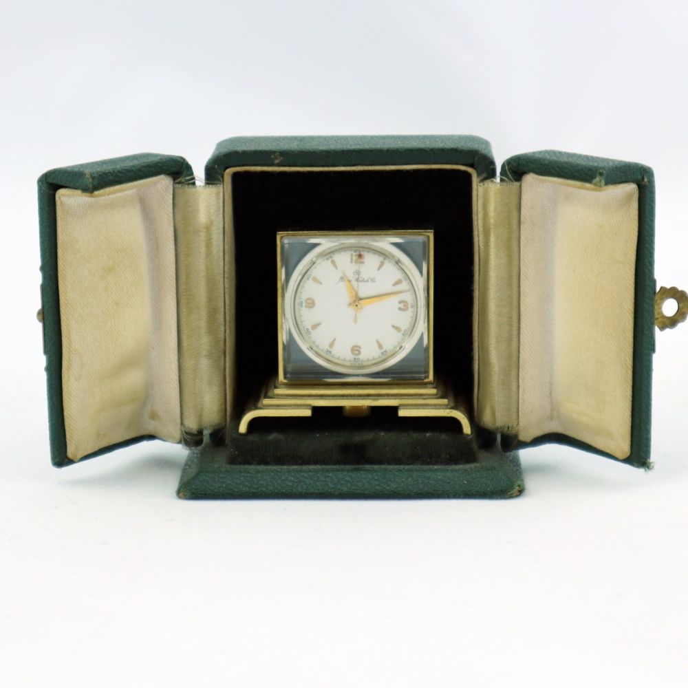 Art Deco cased miniature clock