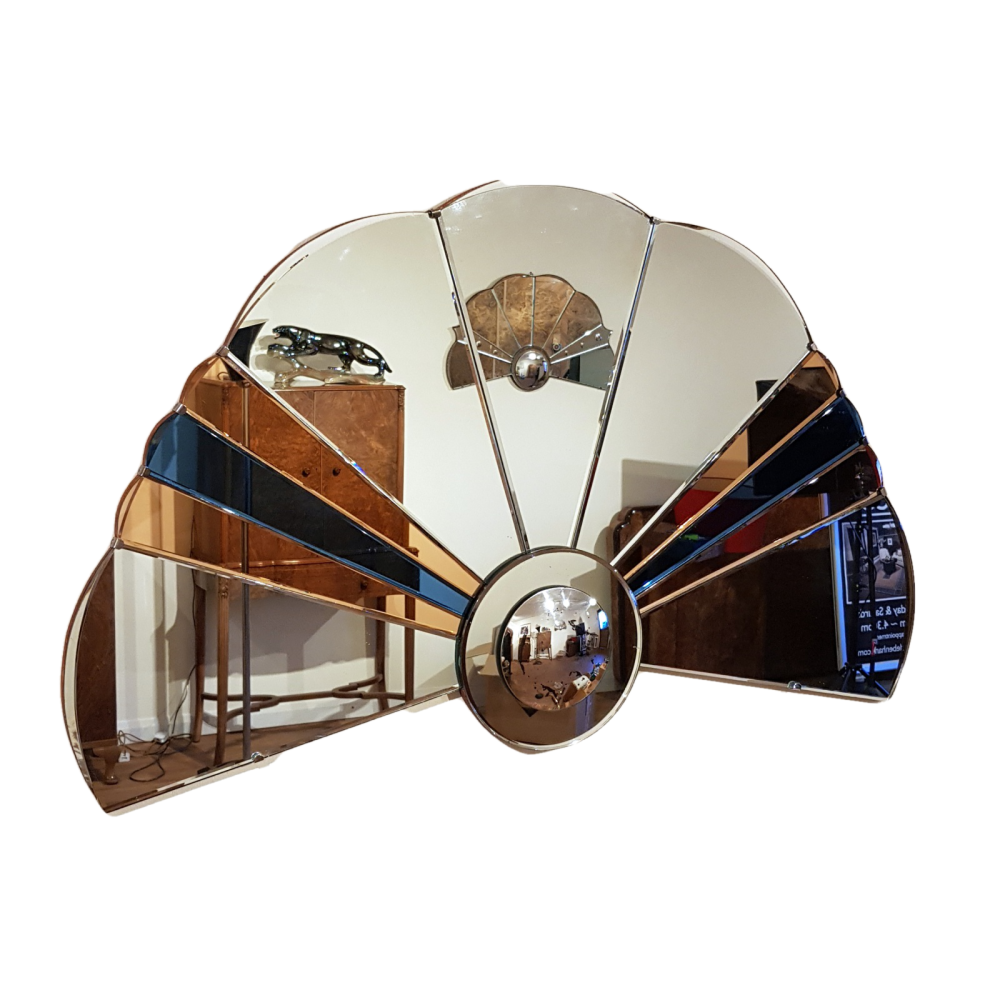Art Deco fan shaped mirror