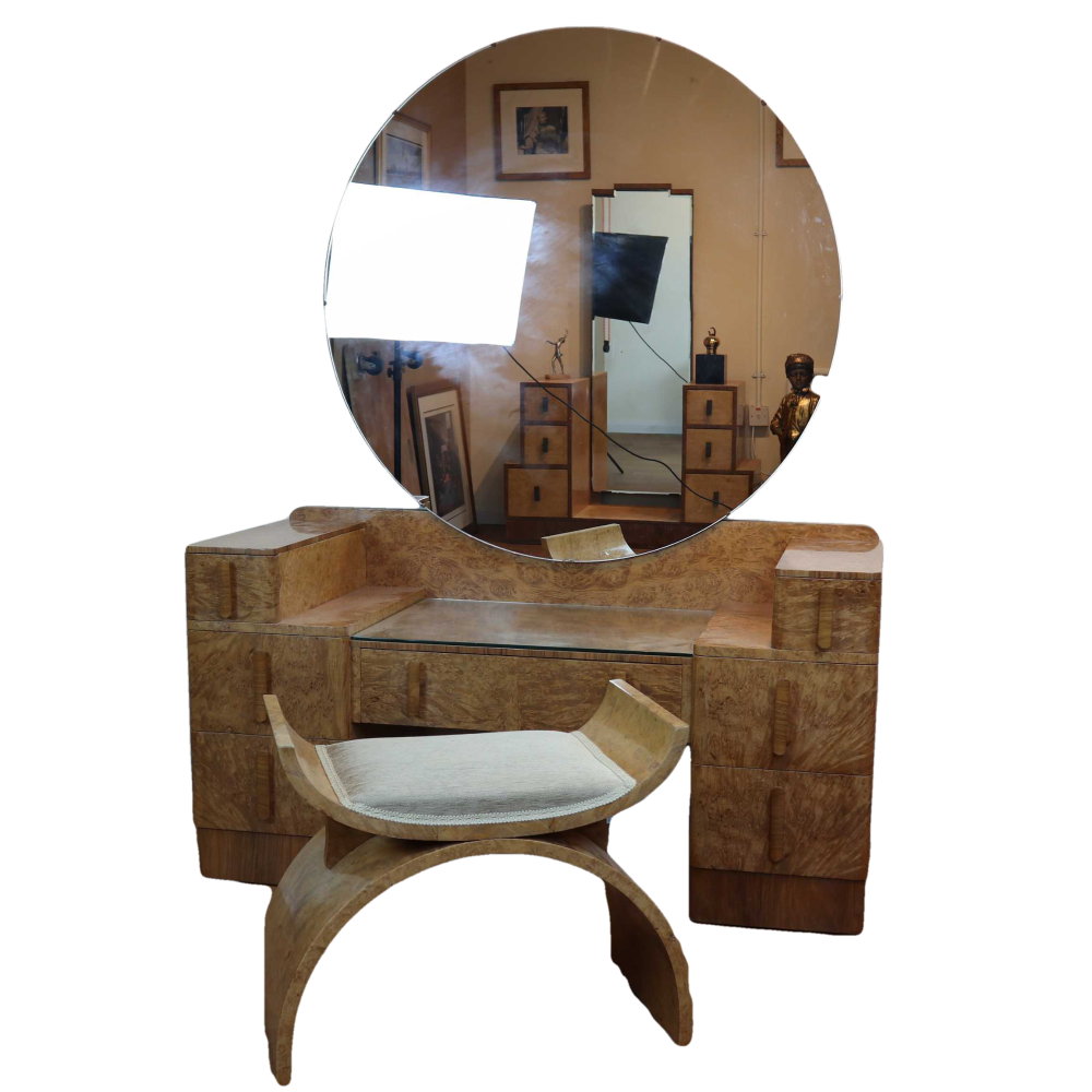 Art Deco dressing table and stool