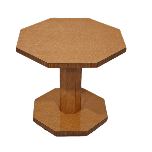 Art Deco tiger oak coffee table