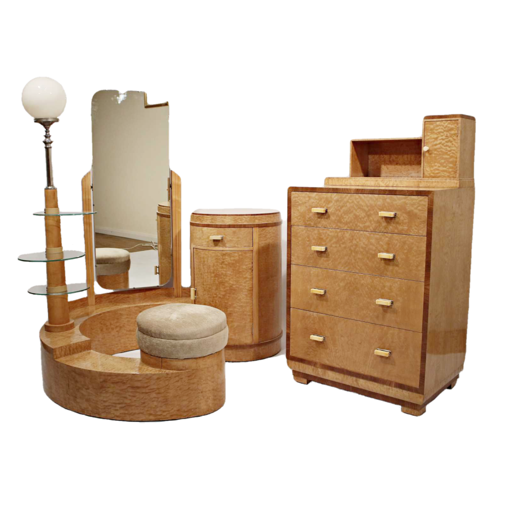 Fine Art Deco Bedroom Set by Bath Cabinet Makers