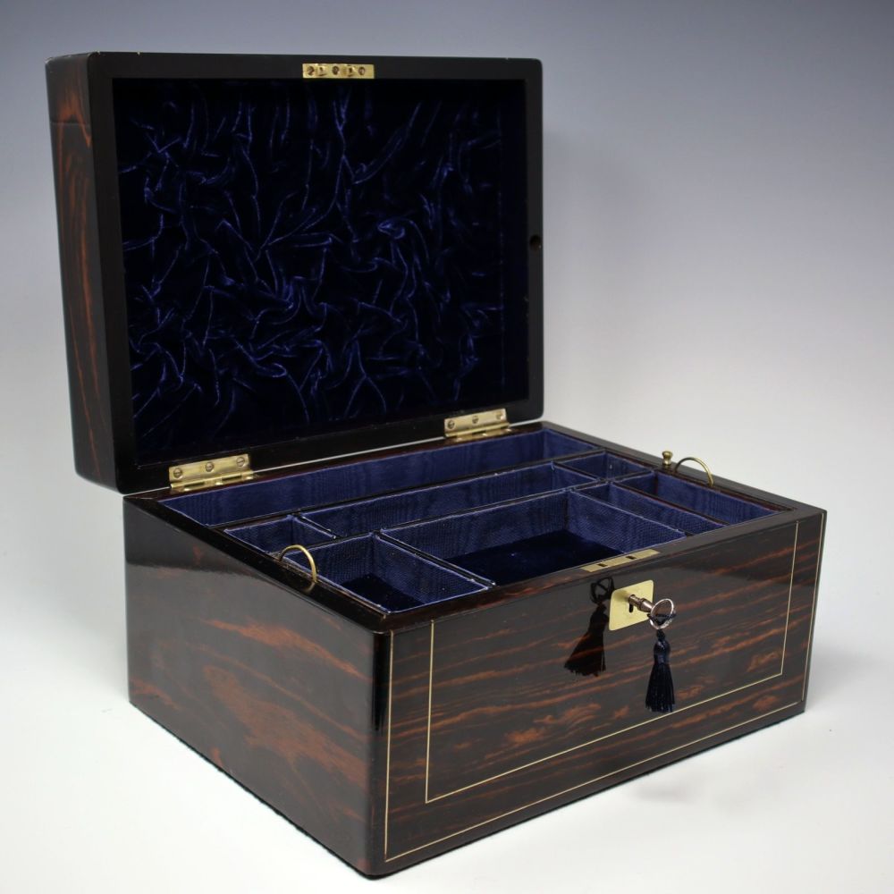 Antique coromandel jewellery box