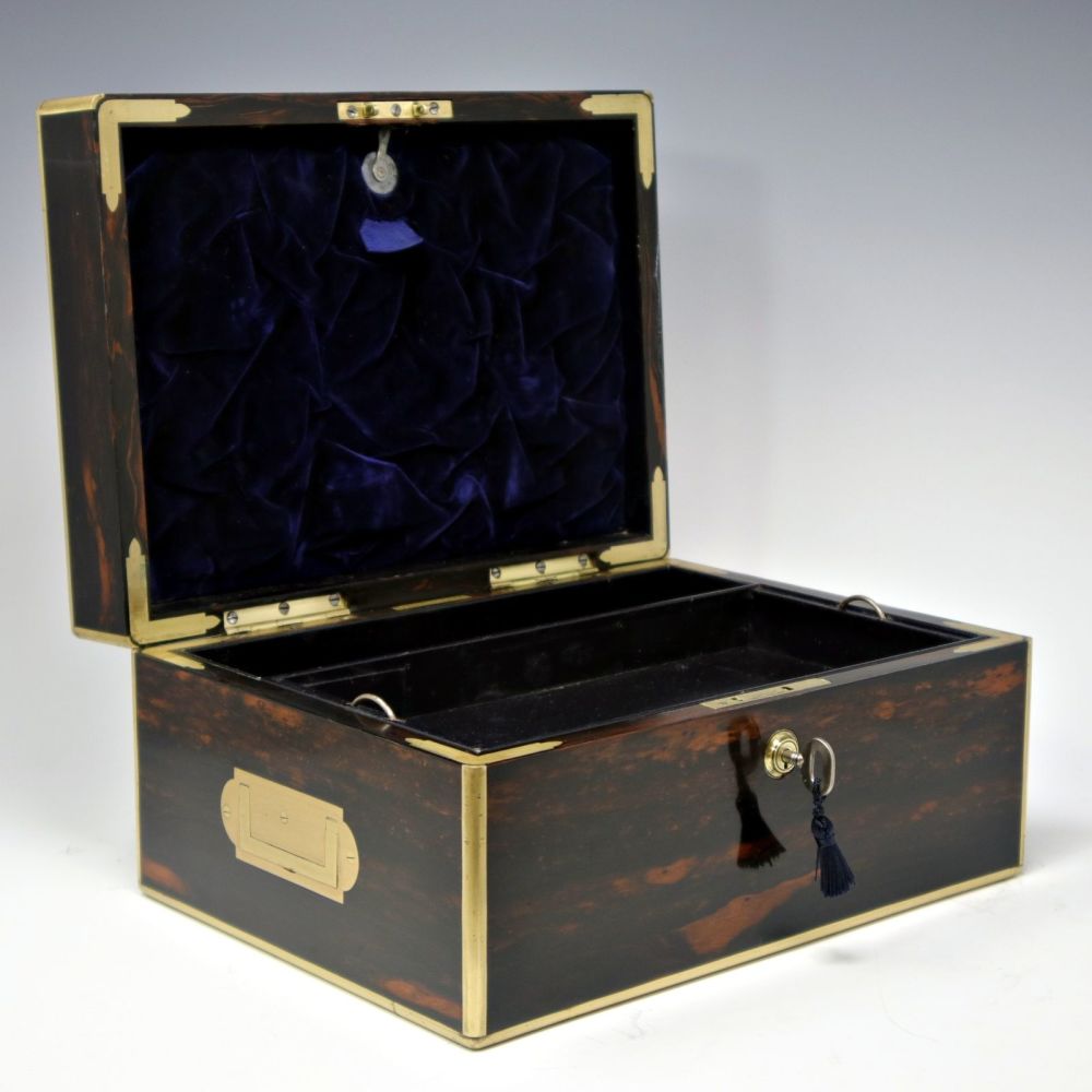 Antique coromandel jewellery box