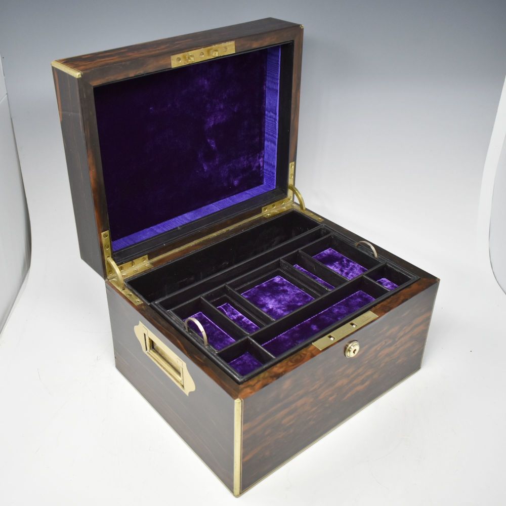 Antique Coromandel jewellery box.