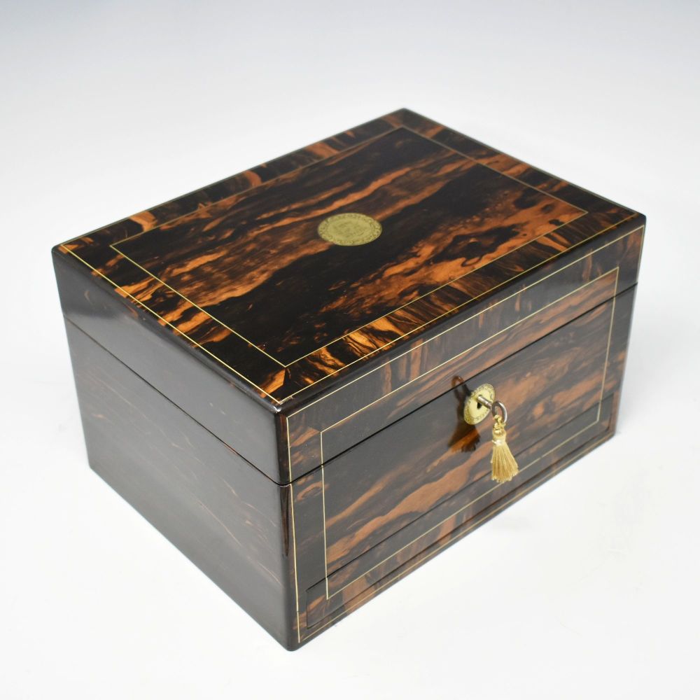 Antique coromandel jewellery box.