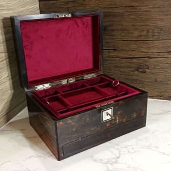 Antique coromandel jewellery box.