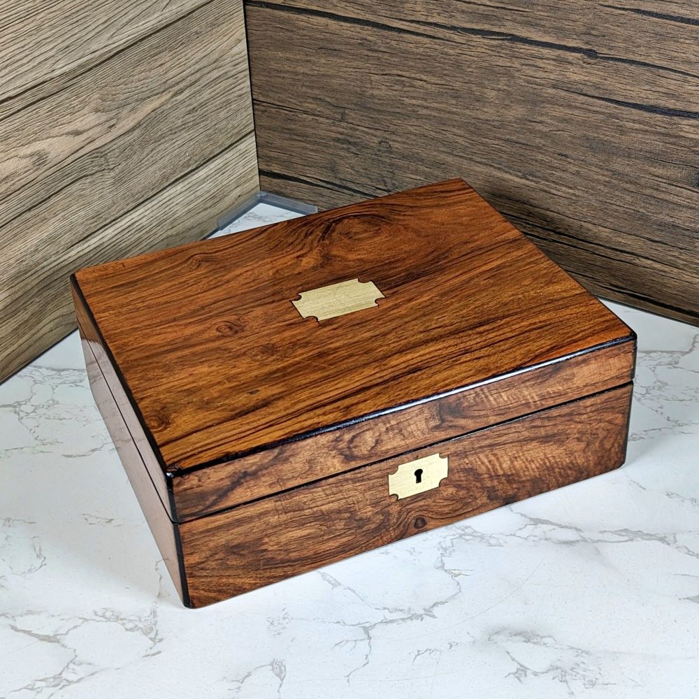 Victorian walnut table or jewellery box.