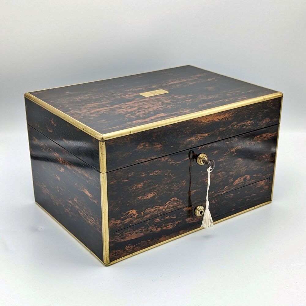 Fine Victorian coromandel jewellery box by Leuchars.