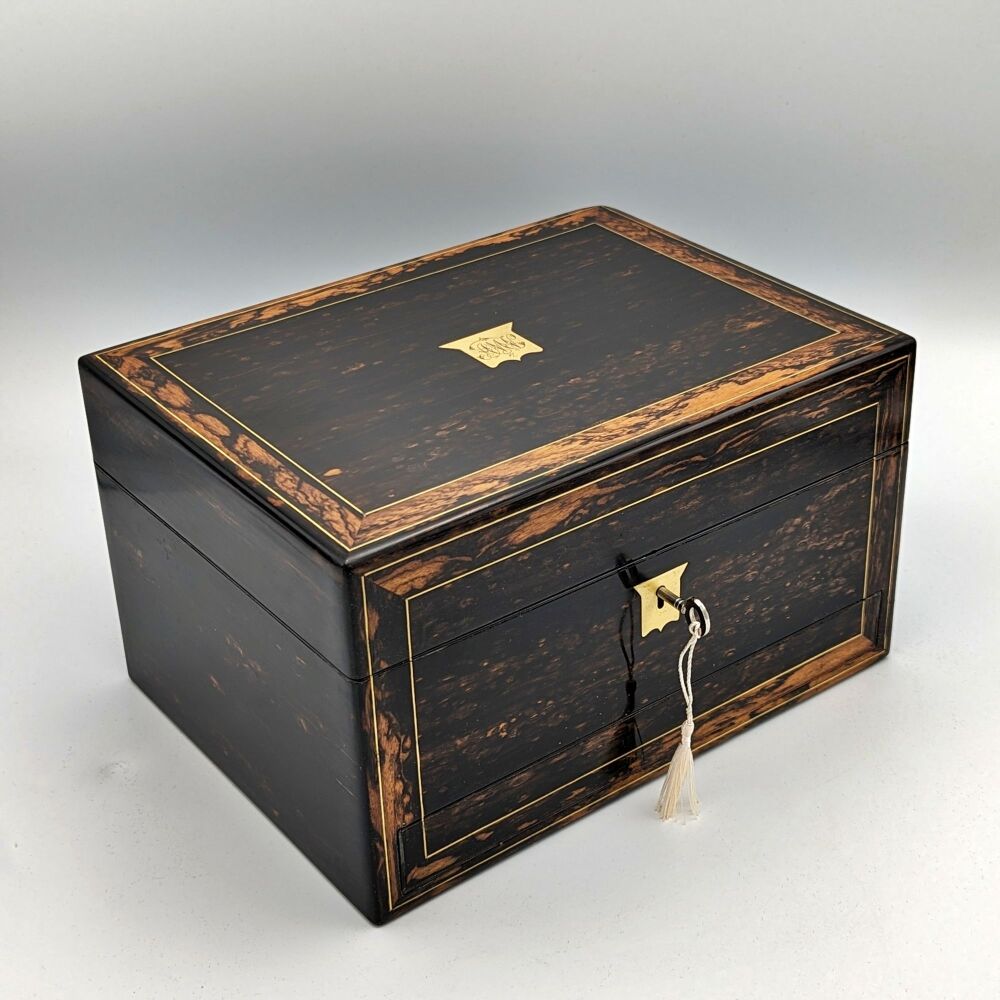 Fine Victorian coromandel jewellery box by Mappin Bros.
