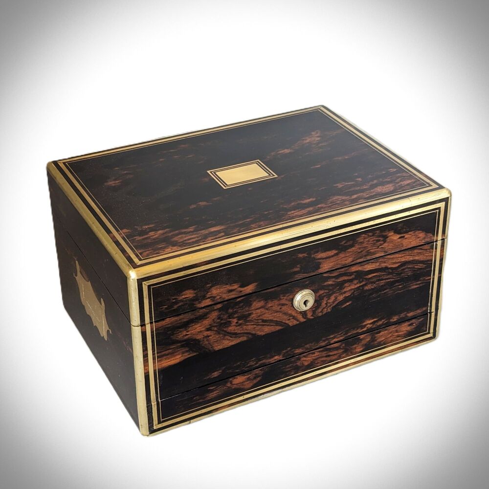 Fine Victorian coromandel jewellery box by Toulmin & Gale.