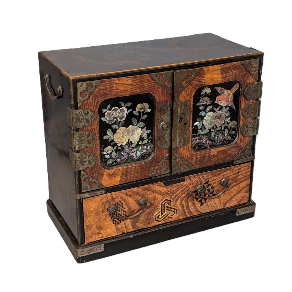 Japanese Lacquered Kodansu Table Cabinet - Meiji Period Japanese Lacquered Kodansu Table Cabinet - Meiji Period