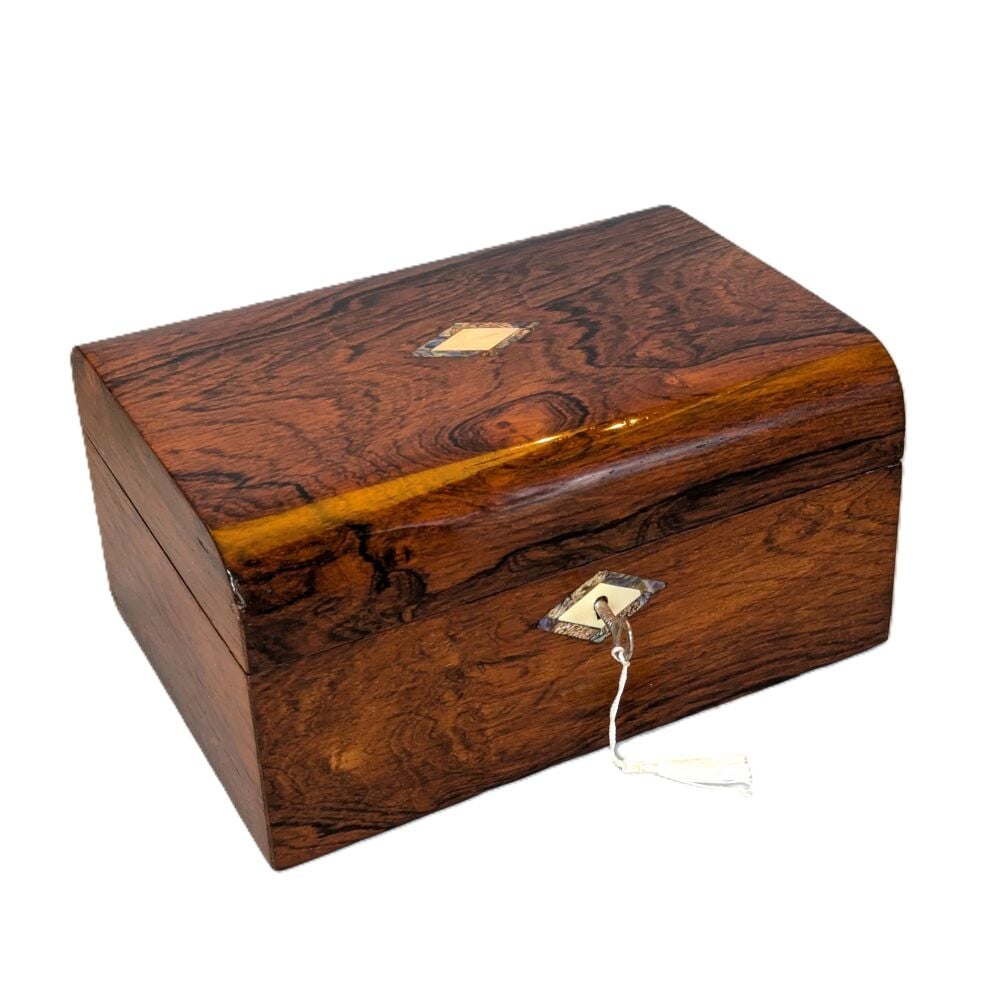 Victorian rosewood jewellery box.