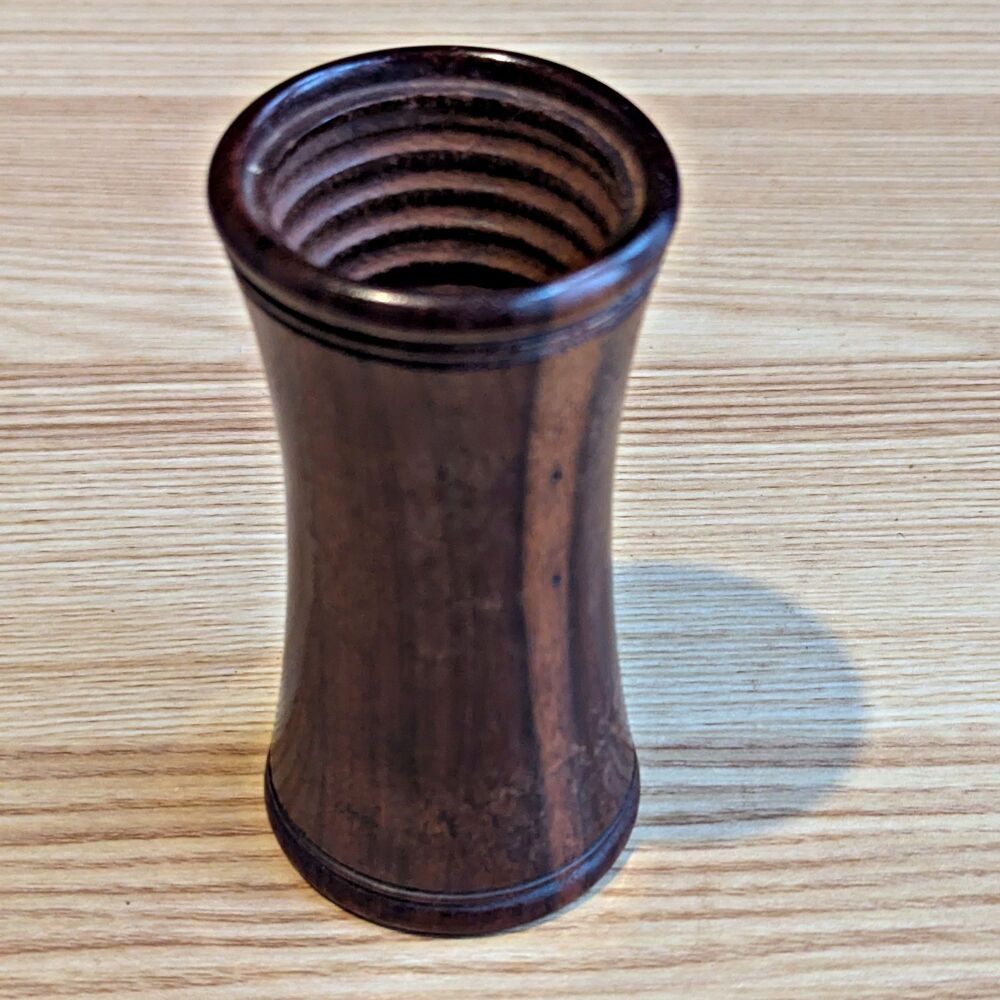 19th century turned treen dice shaker