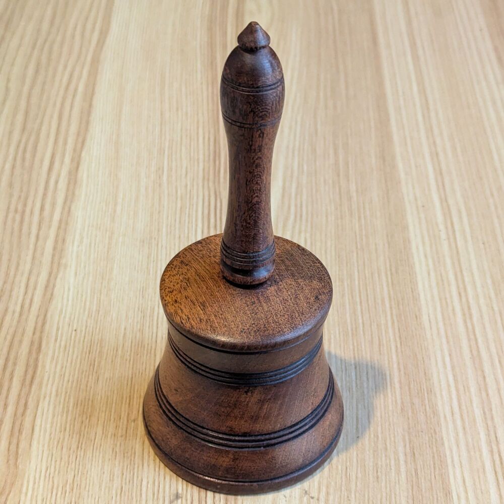 Lovely 19th century turned treen bell shaped paper weight