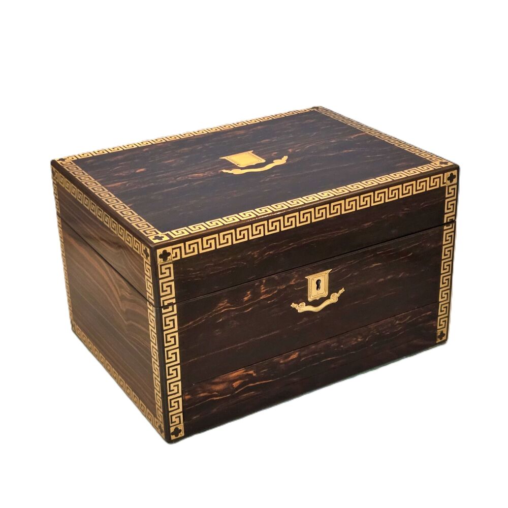 Fine Victorian coromandel jewellery box.