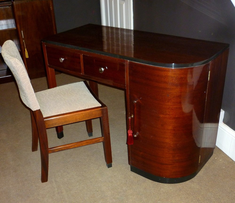 Bowman Brothers Art Deco Desk & Matching Chair