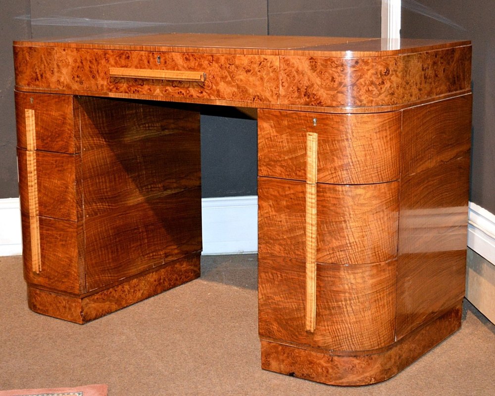 Art Deco Walnut Desk