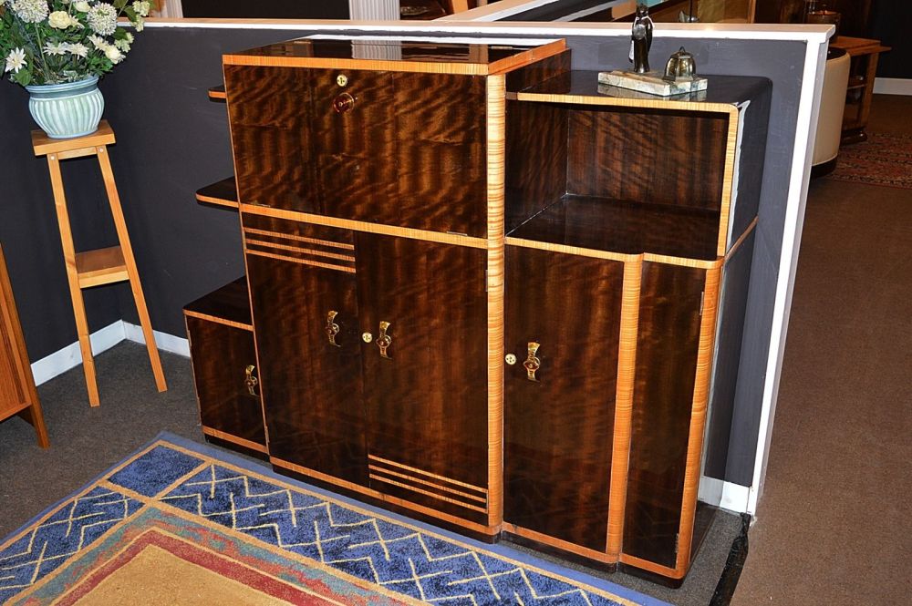 Art Deco Cocktail Cabinet with fitted interior