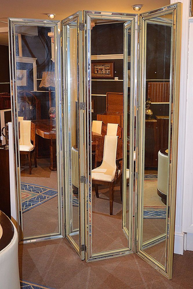 Syrie Maugham. An Art Deco four fold mirrored screen