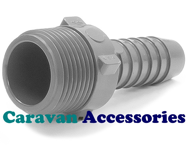 STR3812 Threaded to Barbed Straight Water Fitting (3/8" BSP Male to 1/2" (12mm) Barb)