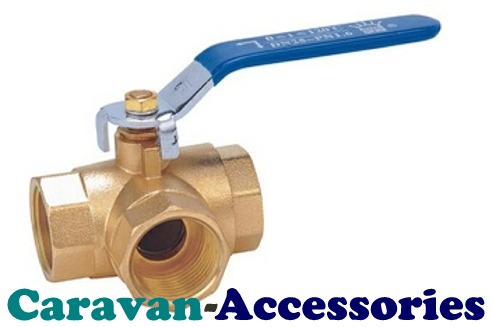TWV038 Brass 10mm (3/8") 3-Way Ball Valve Female Threaded Connections