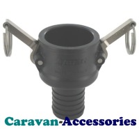 QCF40 40mm (1 1/4") Barbed To Mega Drain Quick Connect (Female)