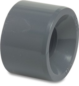 RW4032RED Rigid Waste Mega Short reducer PVC-U 40 mm x 32 mm glue spigot x glue socket 16bar grey