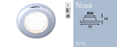 LFR9775C FRILIGHT Nova LED Recessed Downlight 12 Volt 36SMD