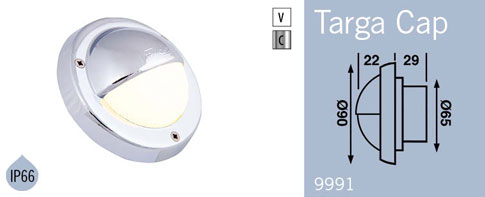 LFR9991W FRILIGHT Targa Cap White LED Recessed Ceiling or Wall Light 12 Vol