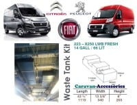 CAK-223W Ducato, Boxer, Relay XLWB X250/290 Waste Water Tank - 66 Litres - D.I.Y. Installation Kit Van to Campervan