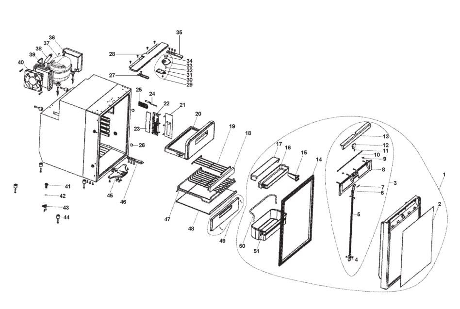 CRX-50 Fridge Freezer (9105305877)