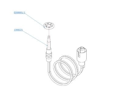 (089) SMEV Spare 450mm Single Wire Thermocouple Complete (105 31 03-12)