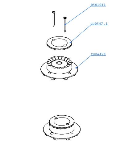 (010) SMEV Spare Replacement Small 45mm Burner & Enameled Top (Ignition Ver