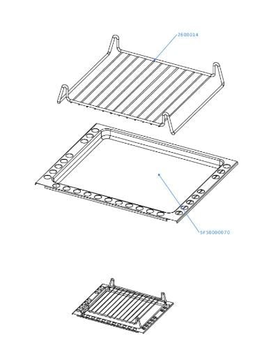 (082) Dometic SMEV Spare FO200, FO300 Series Oven VN555 Grill Roasting Tray and Grill (105 31 02-55)