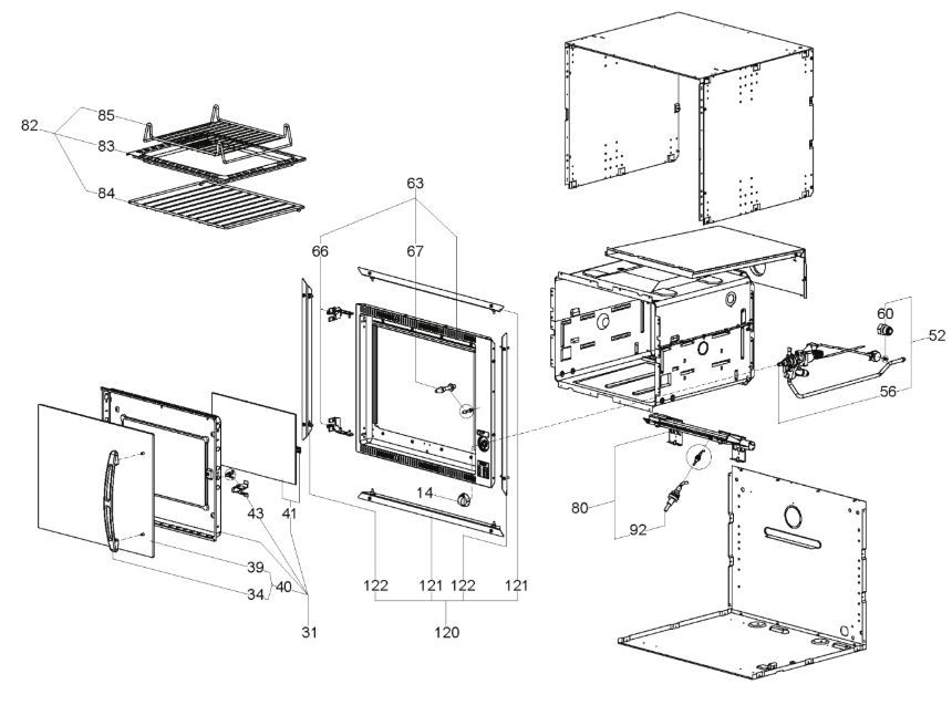 FO300 30 Litre Oven (Side Hinge) (9102301754)