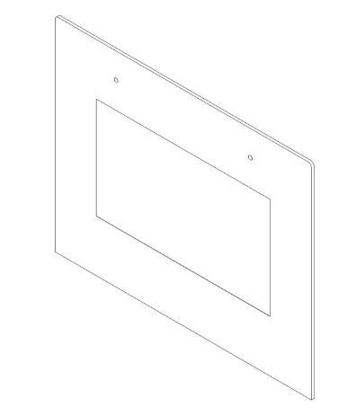 (039) Dometic SMEV Spare OF300 Series Replacement Front Mirror Glass (Bottom Hinge Doors) (105 31 06-76)