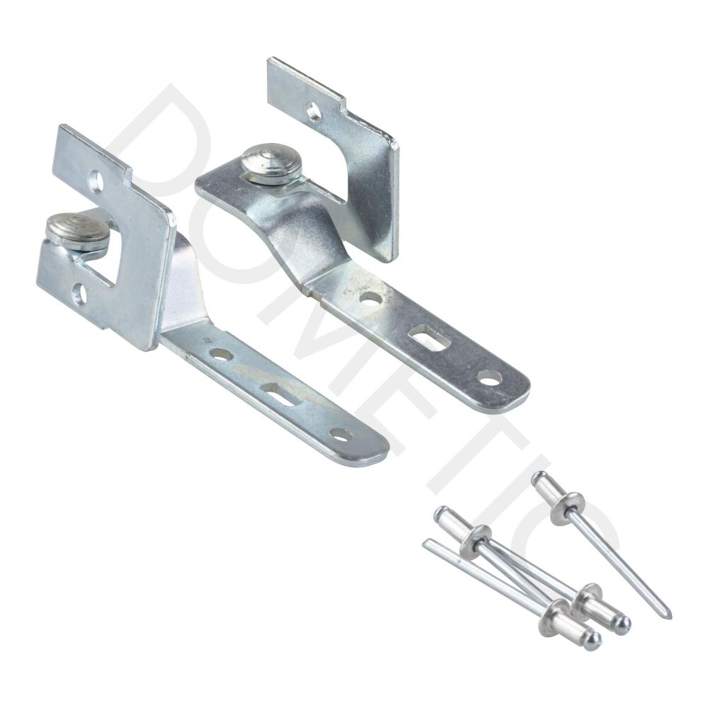 Dometic SMEV Spare CU400 Lower Pan Storage Door Hinges Complete w/ Rivets [Pair] (105310836)