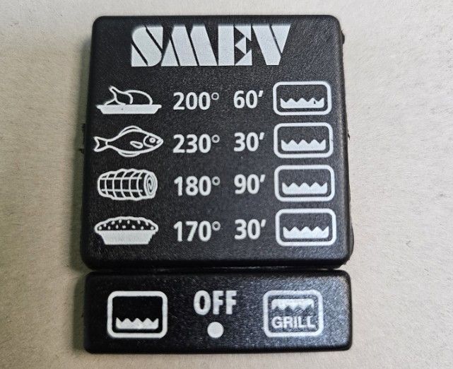 Dometic SMEV Spare FO211 & FO311 Grill & Oven Cooking Instruction & Front Panel Data-plate (105311383) (old Code: K3400000)