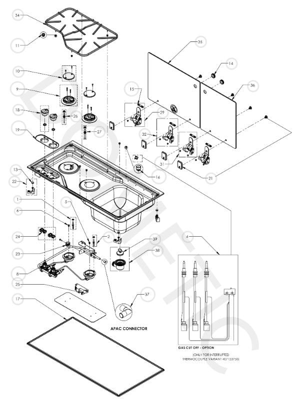 Dometic_CVC1700G_LH_ Exploded