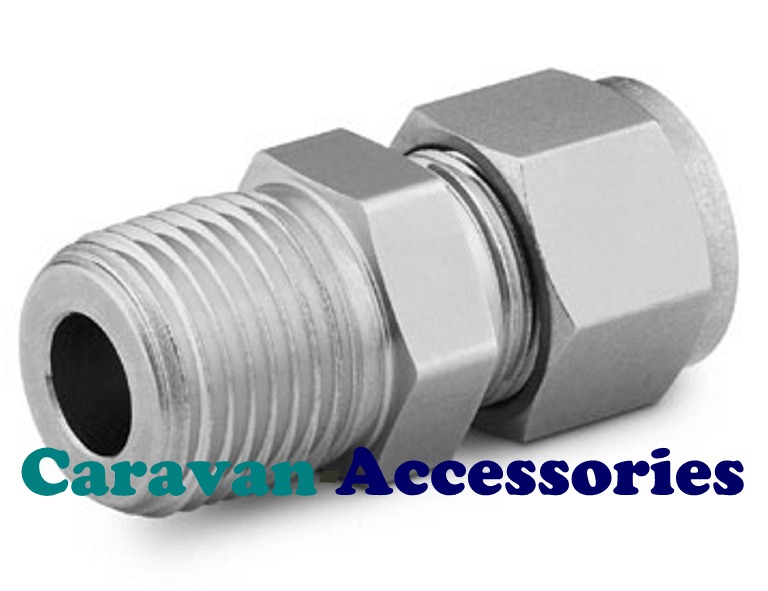 GSTUD8 Zinc Plated Straight Stud Gas Connector