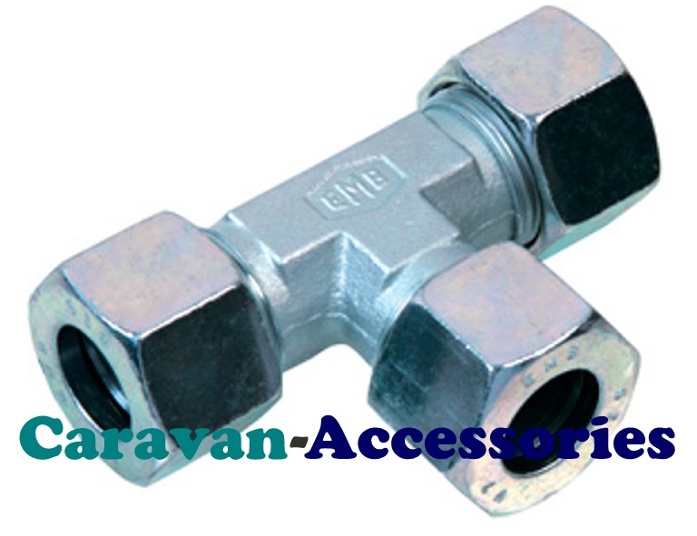 GTEE10810 10mm to 8mm Tee Gas Reducer Olive Connections (Tee Side 8mm)
