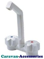 DLT541W Reich Deluxe Microswitched Mixer Hot & Cold Fold Down Tap (10-12mm Barbed Tails)