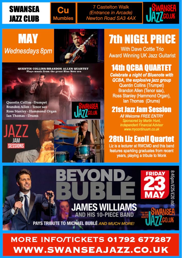 (1) SWANSEA JAZZ CLUB WEEKLY @Cu Mumbles