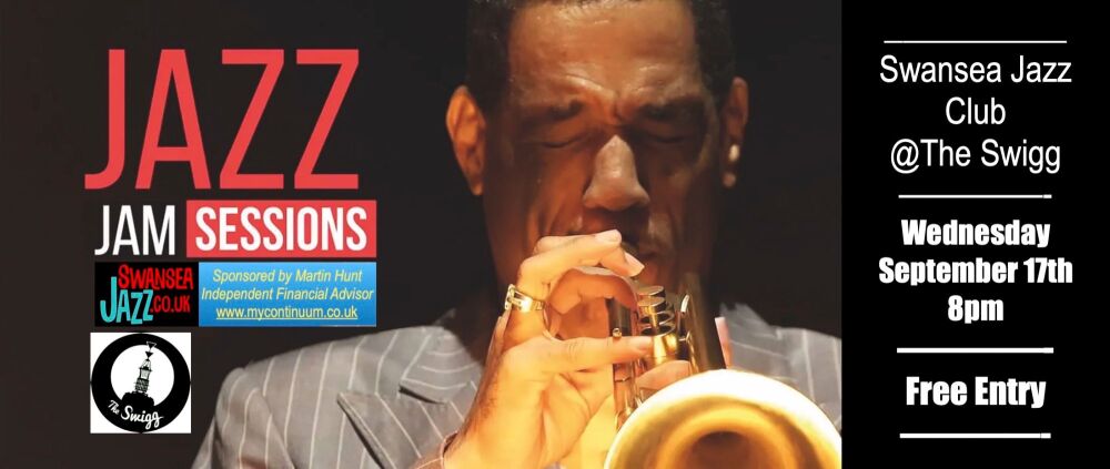 WEDNESDAY September 17th, 8pm : JAZZ JAM SESSION with Dave Cottle Trio @THE SWIGG