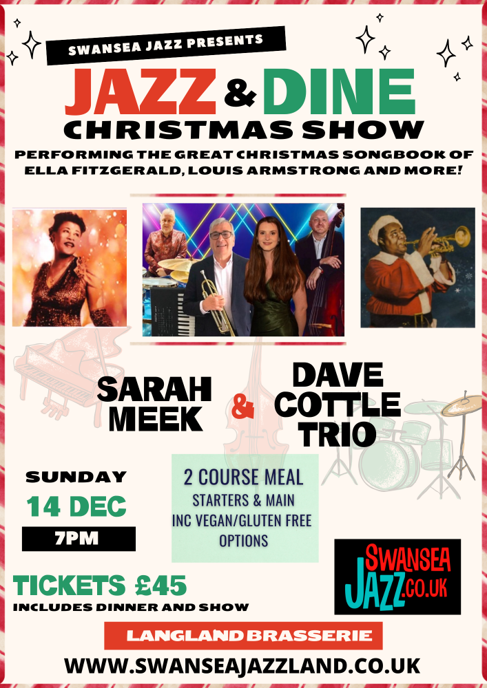 SUNDAY DECEMBER 14th, 7pm : JAZZ & DINE @LANGLAND'S BRASSERIE